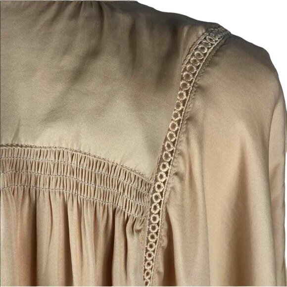 Millibon V-Neck batwing Satiny Gold wrap top size medium - Picture 4 of 8